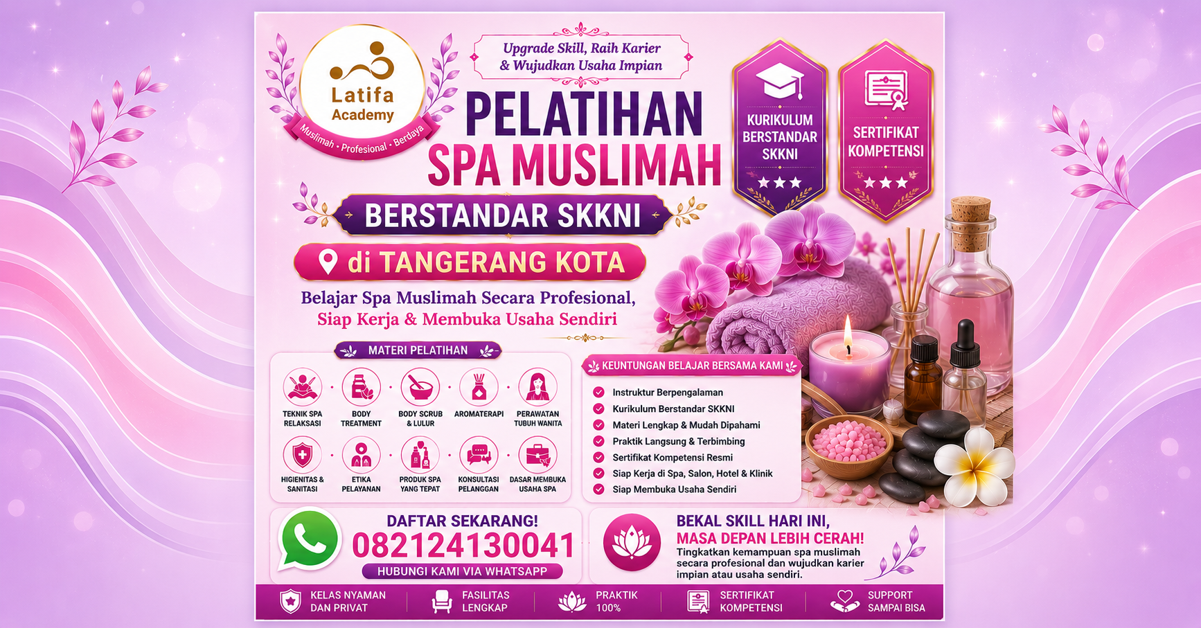 Pelatihan Spa Muslimah Berstandar SKKNI di Tangerang Kota 082124130041
